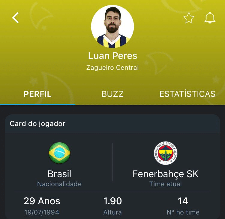 Luan Peres atua no Fenerbahce