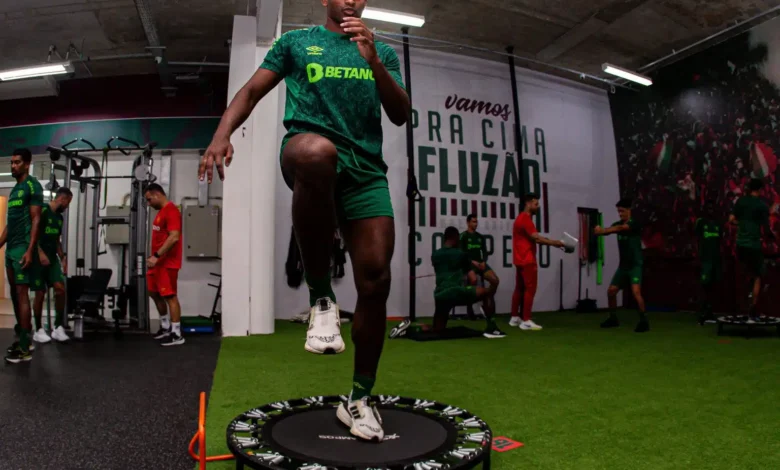 Marlon em treino no Fluminense