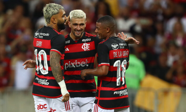 Gabigol, Arrascaeta, De la Cruz, Flamengo