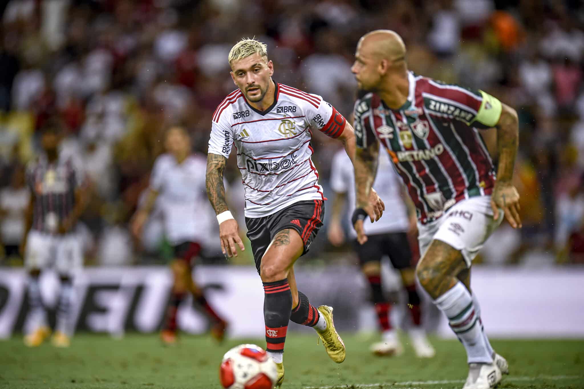 Arrascaeta, Felipe Melo, Flamengo, Fluminense