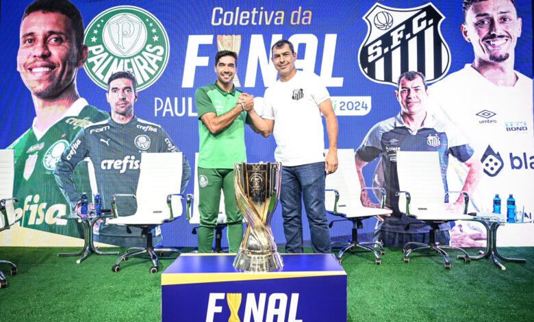 Abel Ferreira e Fábio Carille final do Paulista 2024