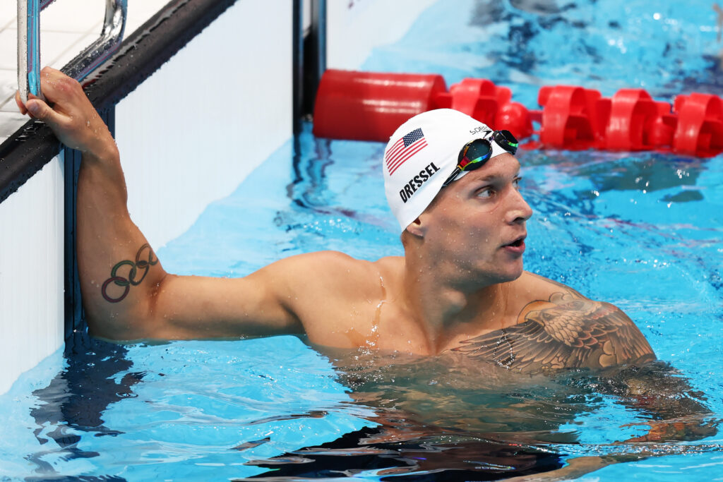 Caeleb Dressel na natação das olimpiadas