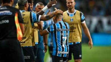 Soteldo jogando pelo Grêmio