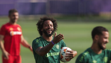 Marcelo em treino do Fluminense