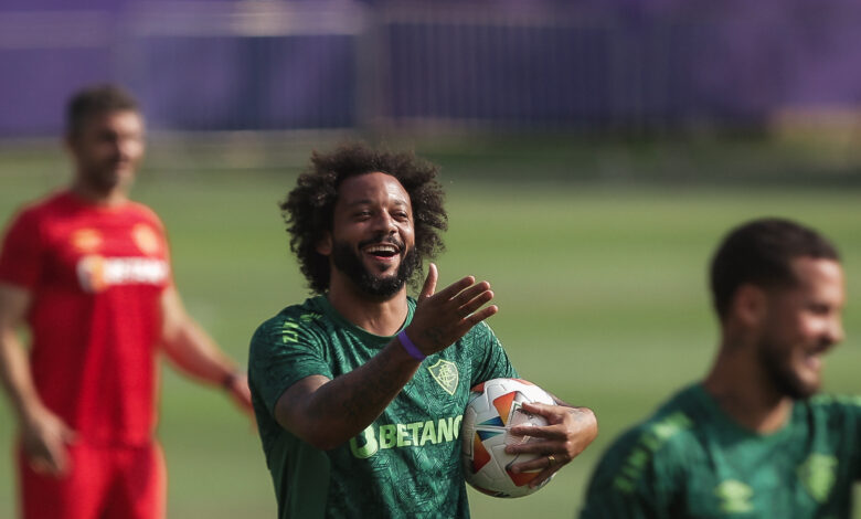 Marcelo em treino do Fluminense