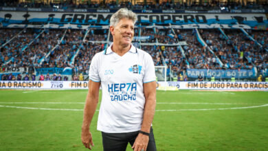 Renato Gaúcho celebrando título do Grêmio