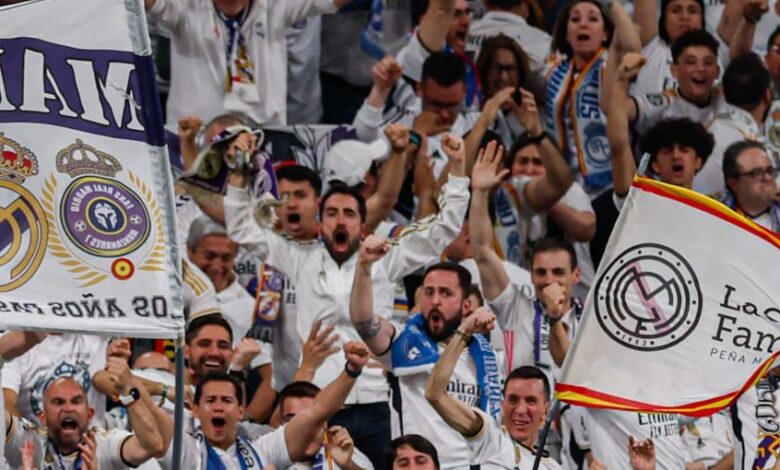 Torcida do Real Madrid comemora gol