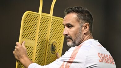 Vitor Pereira em treino do Al Shabab