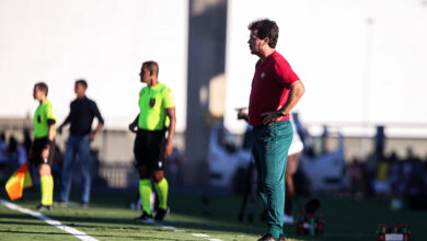 Fernando Diniz em jogo do Flu pela Copa do Brasil