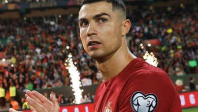 Cristiano Ronaldo em jogo preparatório para a Eurocopa