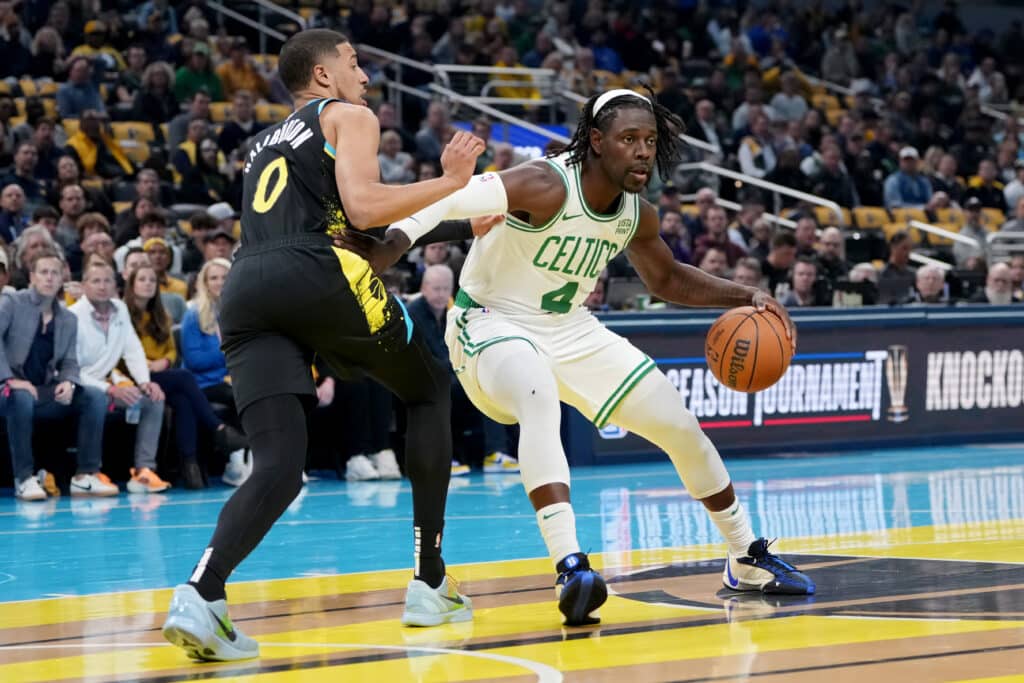 Jrue Holiday e Tyrese Haliburton: Boston Celtics x Indiana Pacers