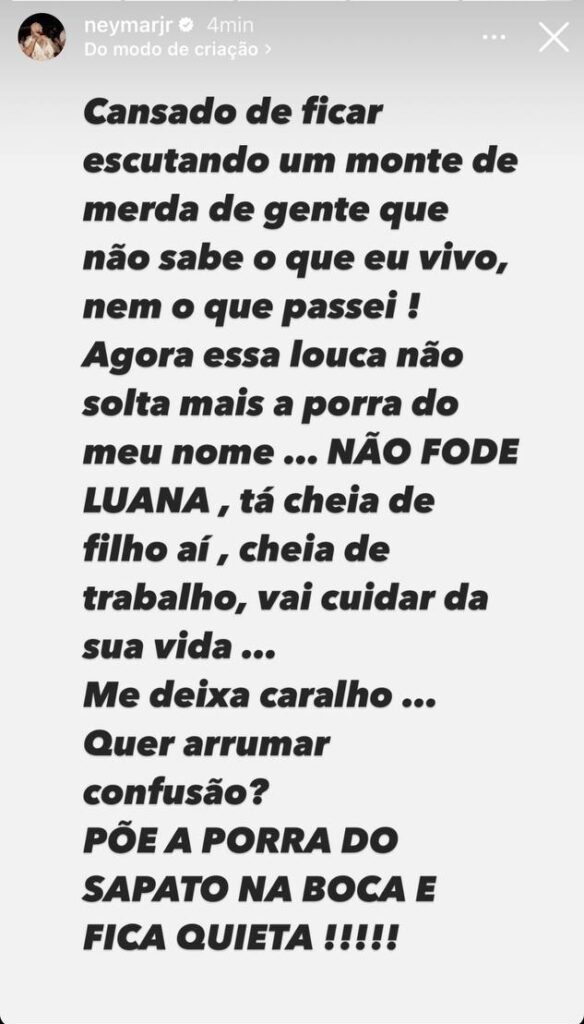 Neymar critica Luana Piovani