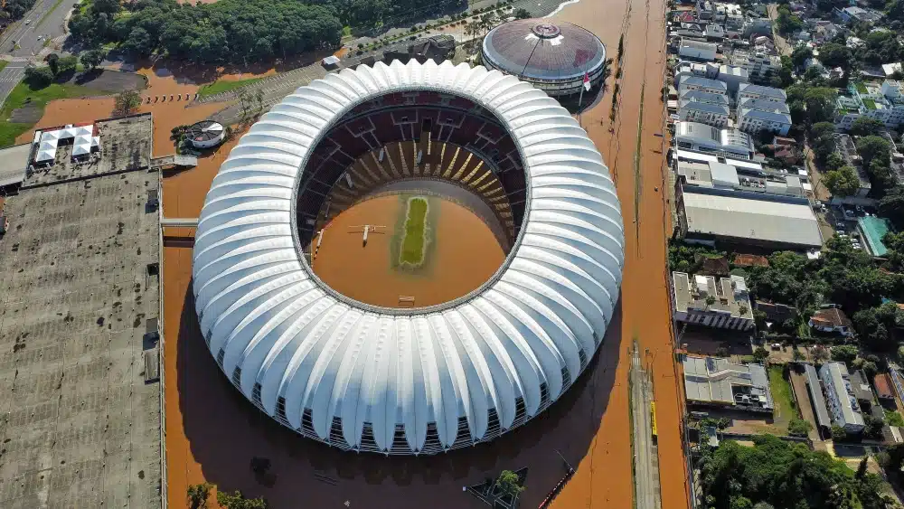 Conmebol remarca jogo; Beira-Rio alagado