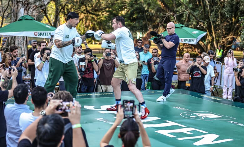 Chael Sonnen participou de treino aberto antes da 'Spaten Fight Night'