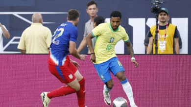 Rodrygo em jogo do Brasil contra os EUA