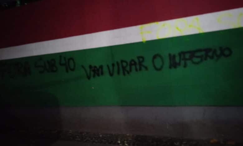 Protesto contra o Fluminense