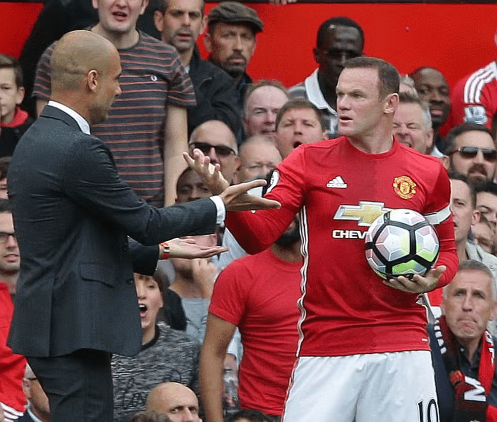 Guardiola e Wayne Rooney