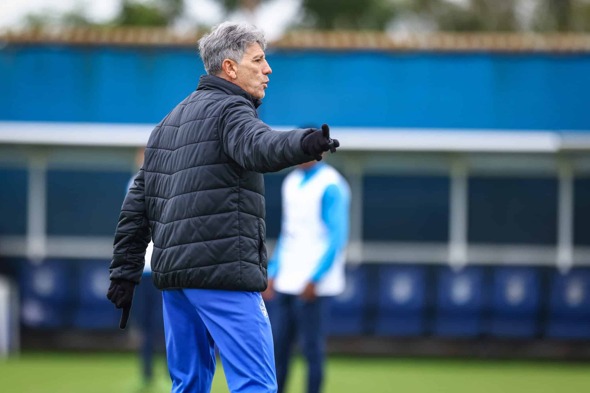 Renato Gaúcho em treino do Grêmio