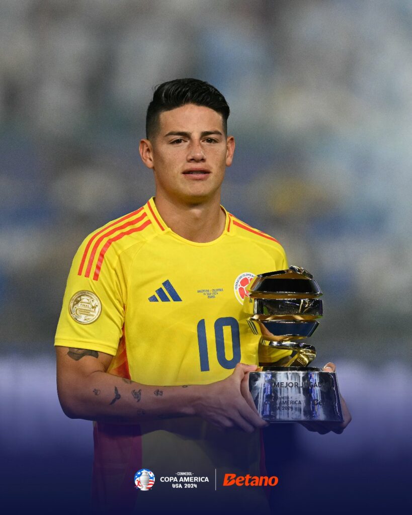 James Rodríguez foi eleito o craque da Copa América