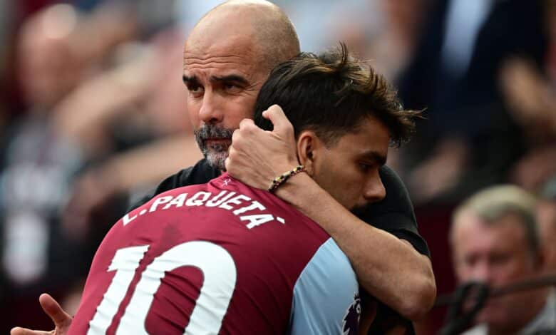 Lucas Paquetá e Pep Guaridola