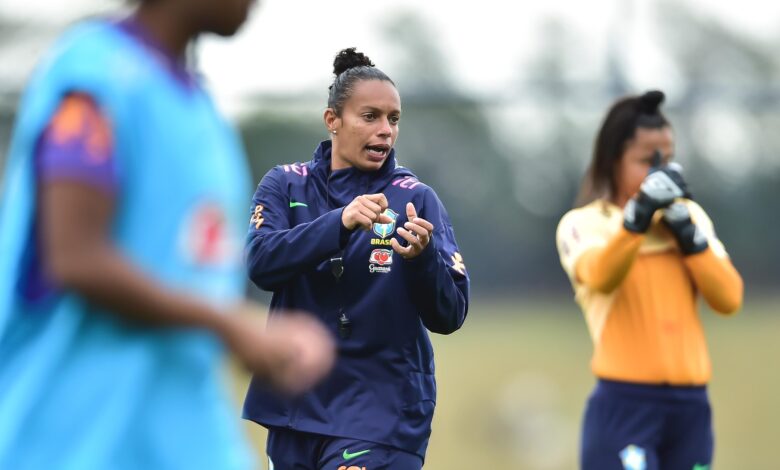 Rosana treinando a Seleção