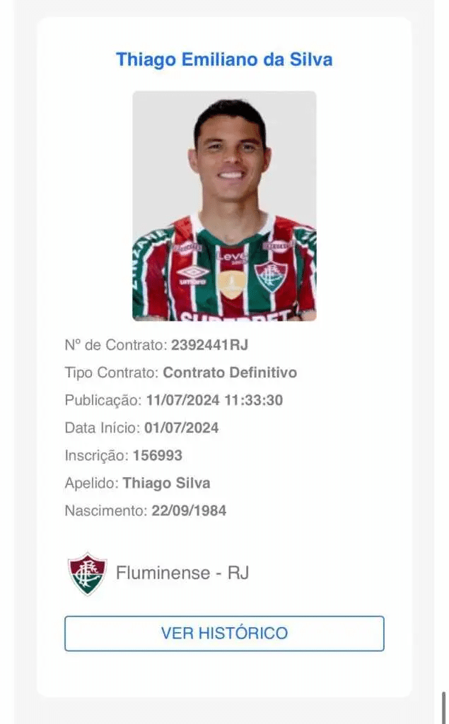 Thiago Silva já pode estrear pelo Fluminense