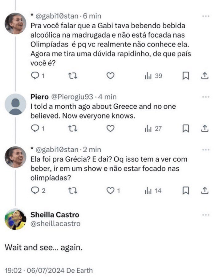 Sheilla Castro cria supostamente conta fake no Twitter