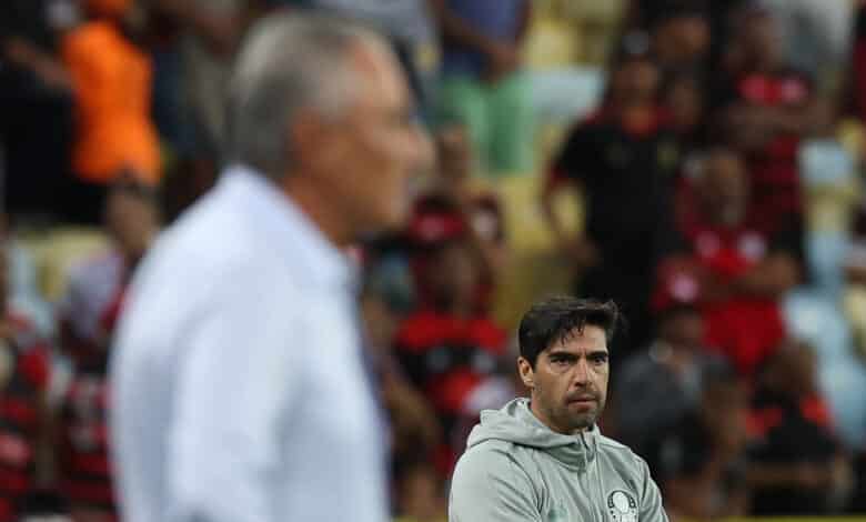 Abel Ferreira pelo Palmeiras contra o Flamengo na Copa do Brasil