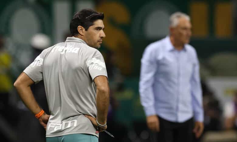 Abel Ferreira pelo Palmeiras contra o Flamengo