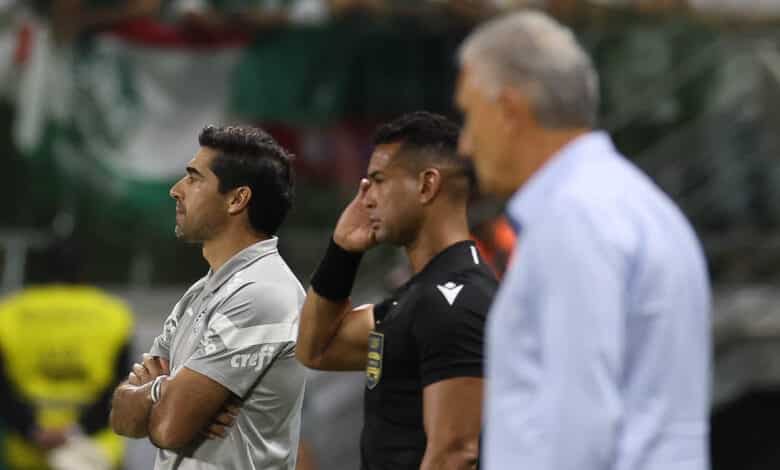 Abel Ferreira durante Palmeiras e Flamengo