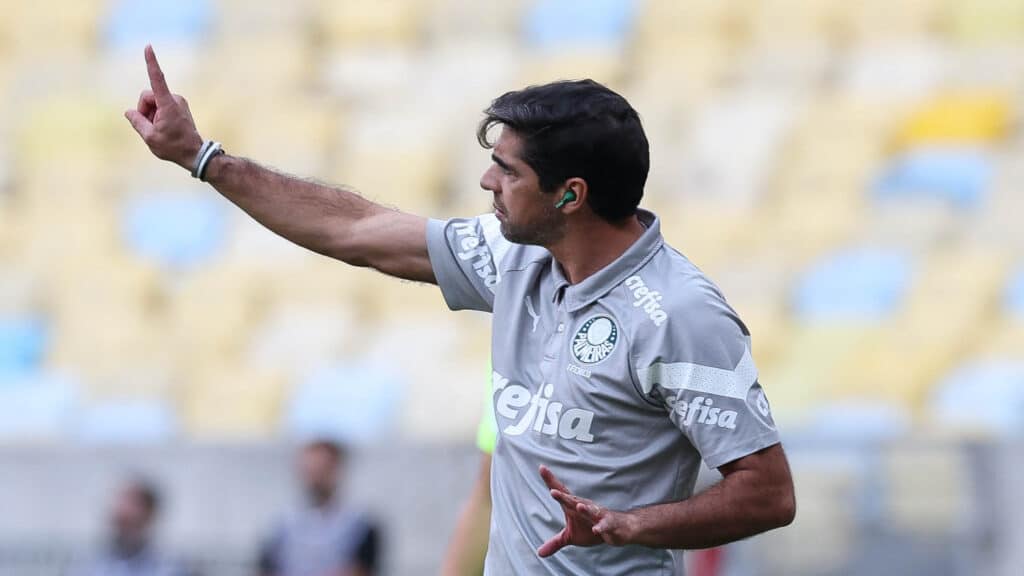 Abel Ferreira pelo Palmeiras contra o Flamengo