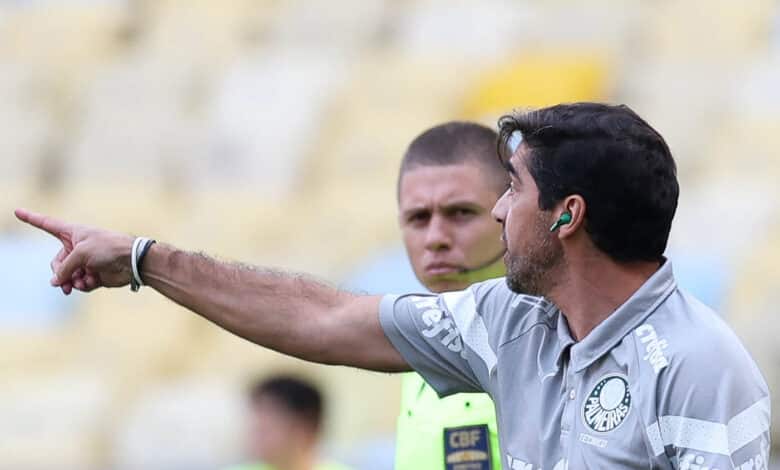 Abel Ferreira pelo Palmeiras contra o Flamengo