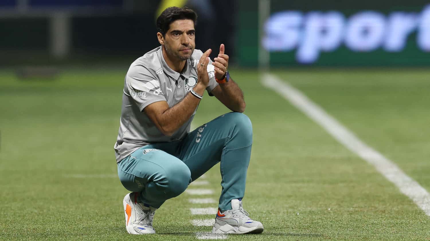 Abel Ferreira no jogo contra o Botafogo