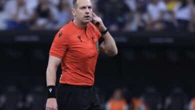 SP - SAO PAULO - 04/08/2024 - BRASILEIRO A 2024, CORINTHIANS X JUVENTUDE - O arbitro Lucas Paulo Torezin durante partida entre Corinthians e Juventude no estadio Arena Corinthians pelo campeonato Brasileiro A 2024. Foto: Marcello Zambrana/AGIF