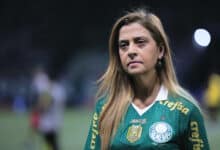 SP - SAO PAULO - 07/08/2024 - COPA DO BRASIL 2024, PALMEIRAS X FLAMENGO - leila pereira presidente do Palmeiras durante partida contra o Flamengo no estadio Arena Allianz Parque pelo campeonato Copa Do Brasil 2024. Foto: Ettore Chiereguini/AGIF