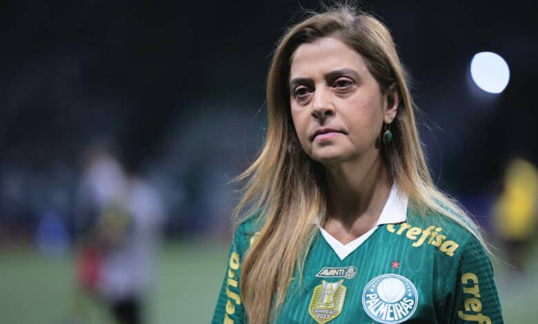 SP - SAO PAULO - 07/08/2024 - COPA DO BRASIL 2024, PALMEIRAS X FLAMENGO - leila pereira presidente do Palmeiras durante partida contra o Flamengo no estadio Arena Allianz Parque pelo campeonato Copa Do Brasil 2024. Foto: Ettore Chiereguini/AGIF