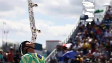 Augusto Akio, finalista olímpico no skate park masculino