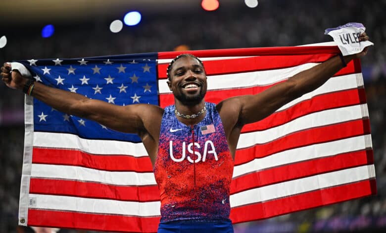 Noah Lyles campeão olímpico dos 100m rasos