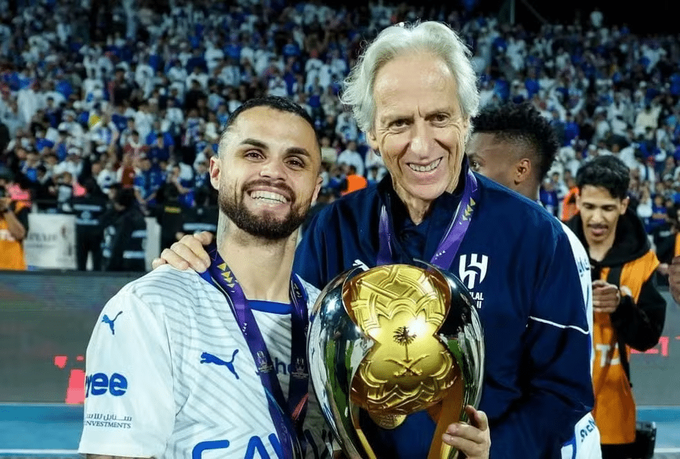 Michal e Jorge Jesus, ambos ex-Flamengo