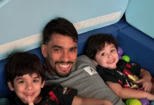 Lucas Paquetá e seus filhos