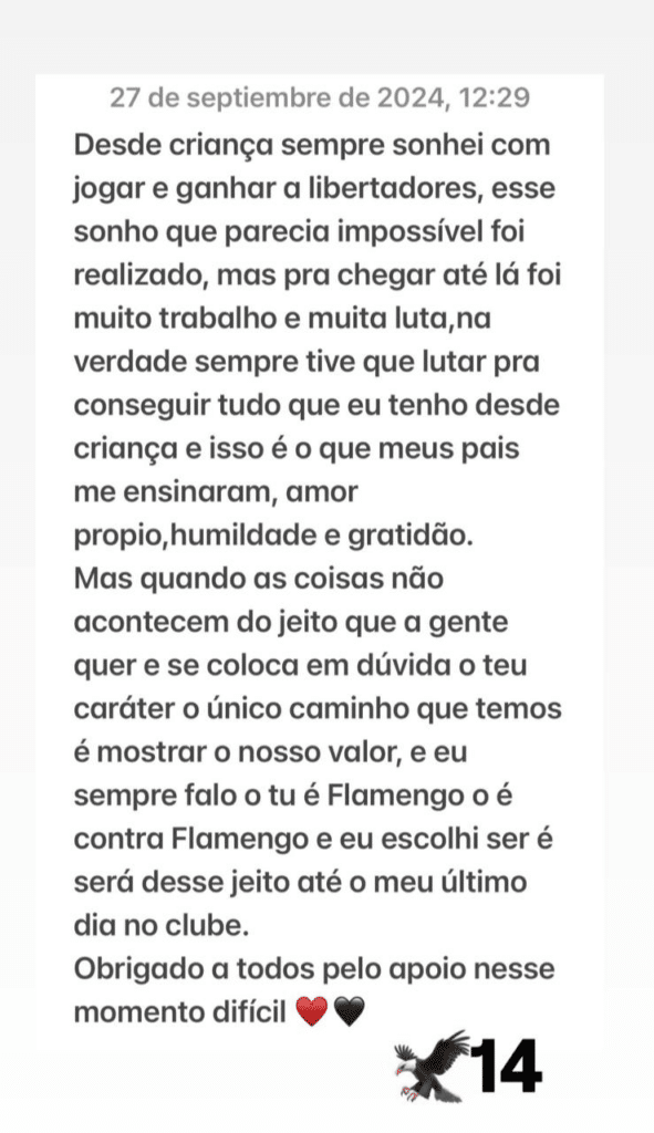 Arrascaeta faz desabafo após eliminação do Flamengo