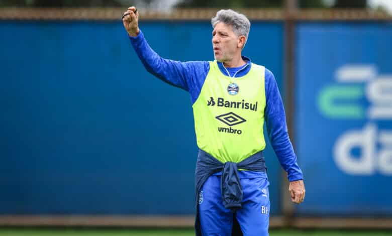 Renato Gaúcho em treino do Grêmio