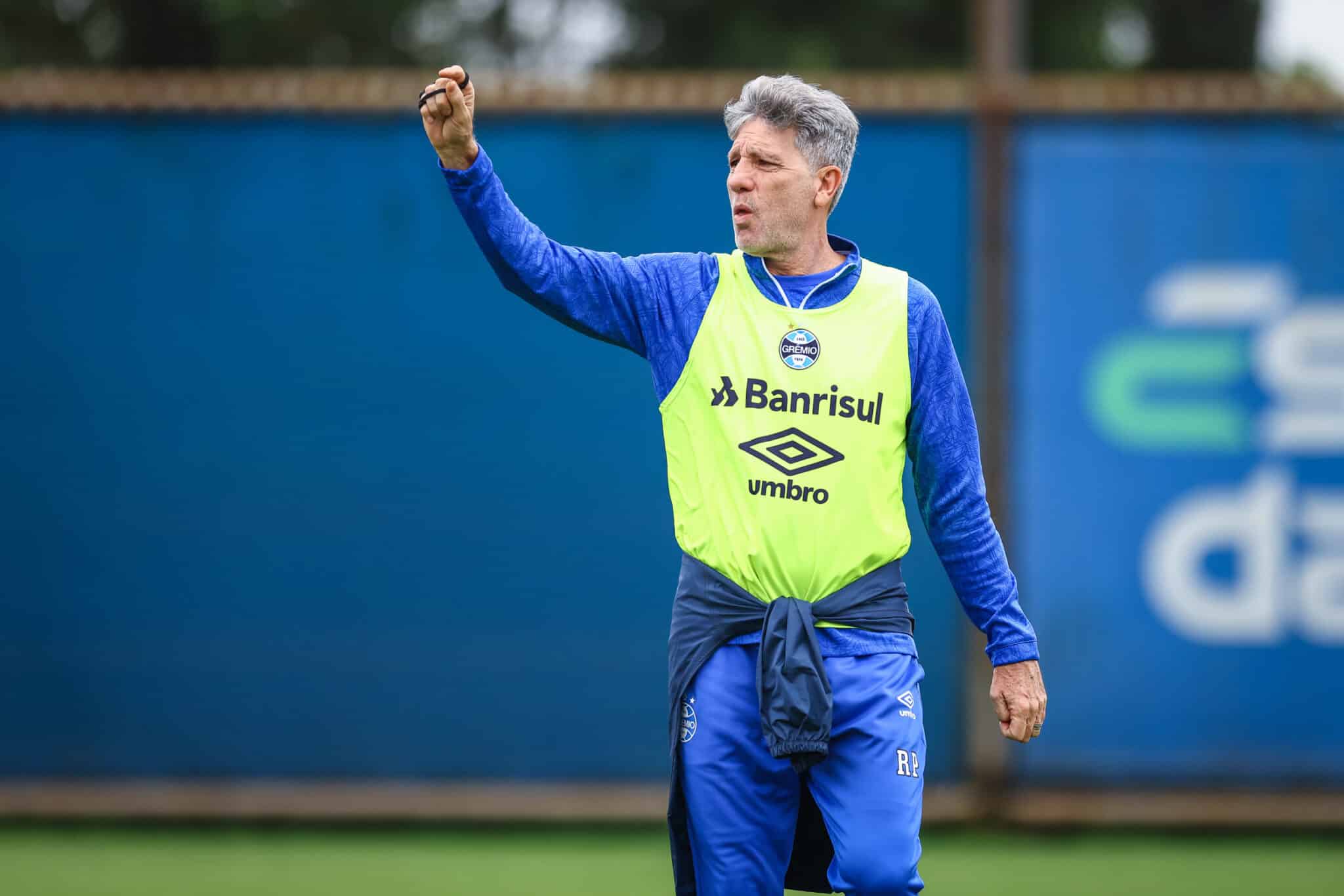 Renato Gaúcho em treino do Grêmio