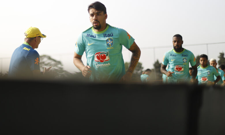 Lucas Paquetá em treino da seleção brasileira/brasil