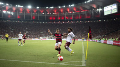 Marcelo em ação por Flamengo x Fluminense