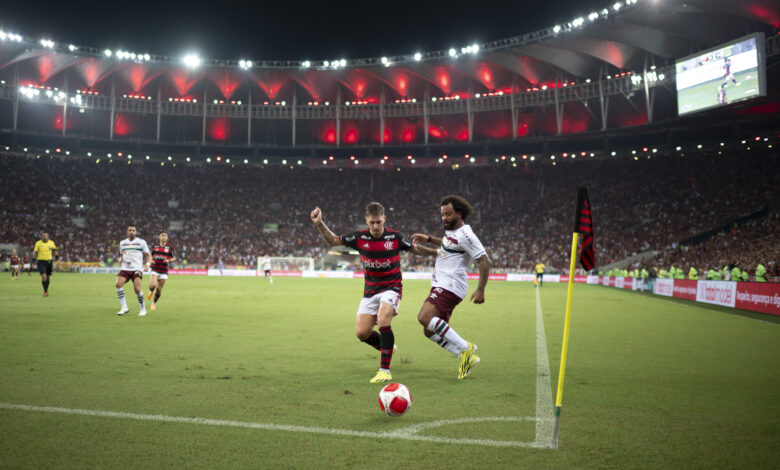 Marcelo em ação por Flamengo x Fluminense