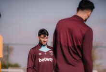 Lucas Paquetá em treino do West Ham