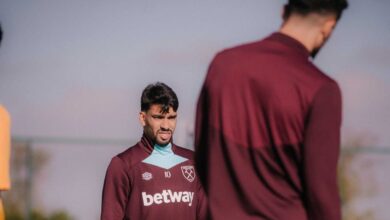 Lucas Paquetá em treino do West Ham