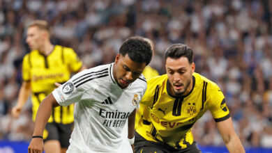 Rodrygo em jogo do Real Madrid