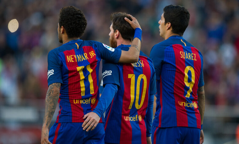 Messi, Neymar e Suárez pelo Barcelona